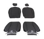 Seat Cover Kit Leather Black TR6 - RR1049BLACKLEATH